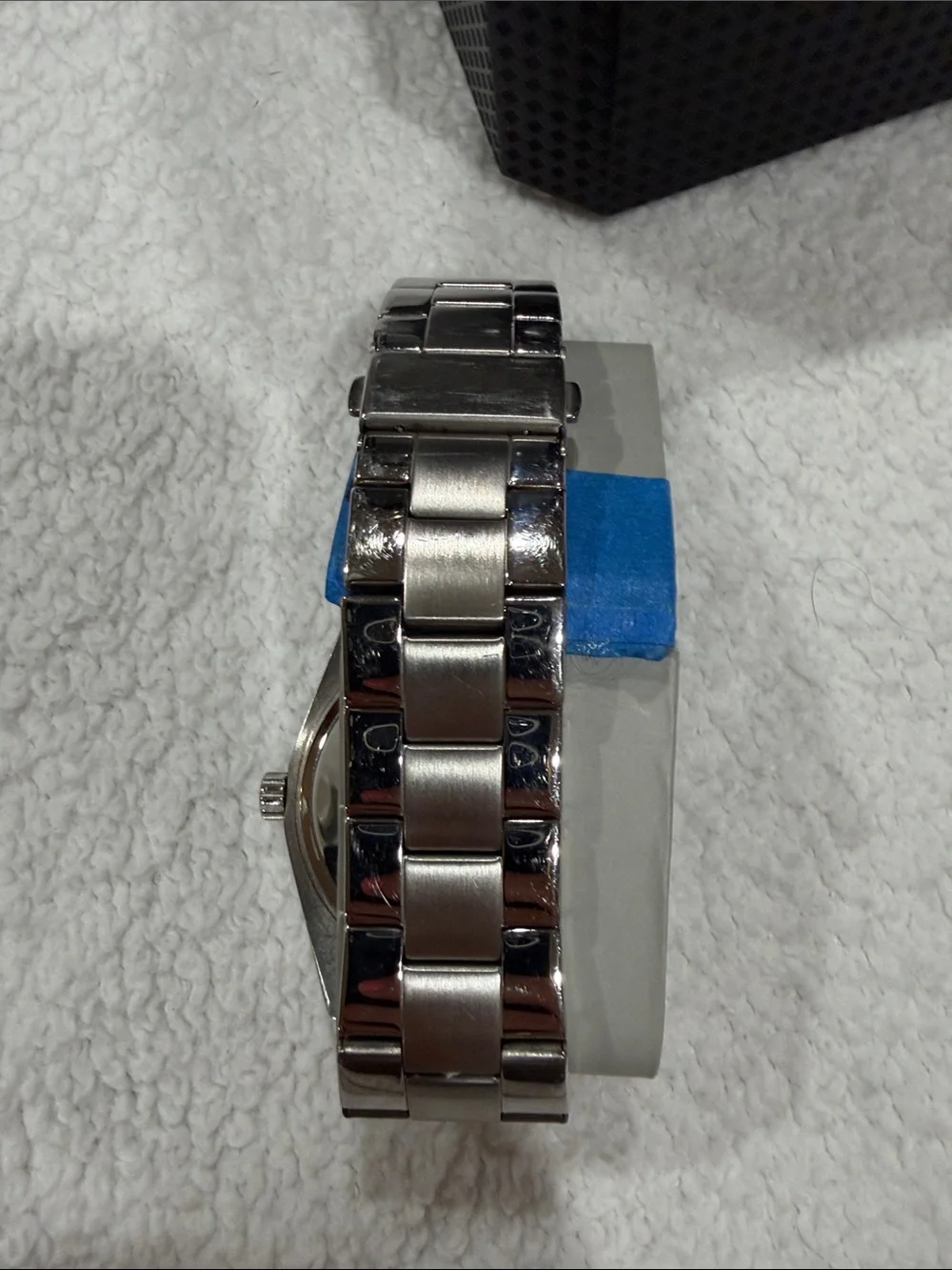 Game Time Silver Men's Watch with Blue Dial featuring NY Logo